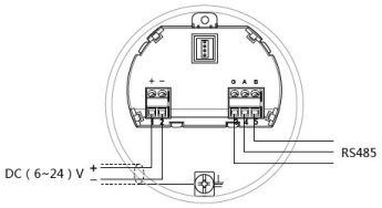 导波杆式雷达液位计24V RS485/Modbus接线图