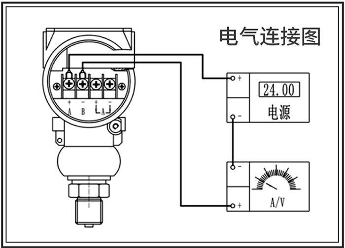 电池型压力变送器接线图