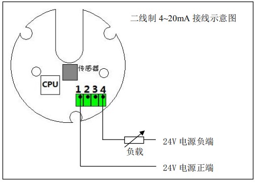 卫生级椭圆齿轮流量计二线制接线图